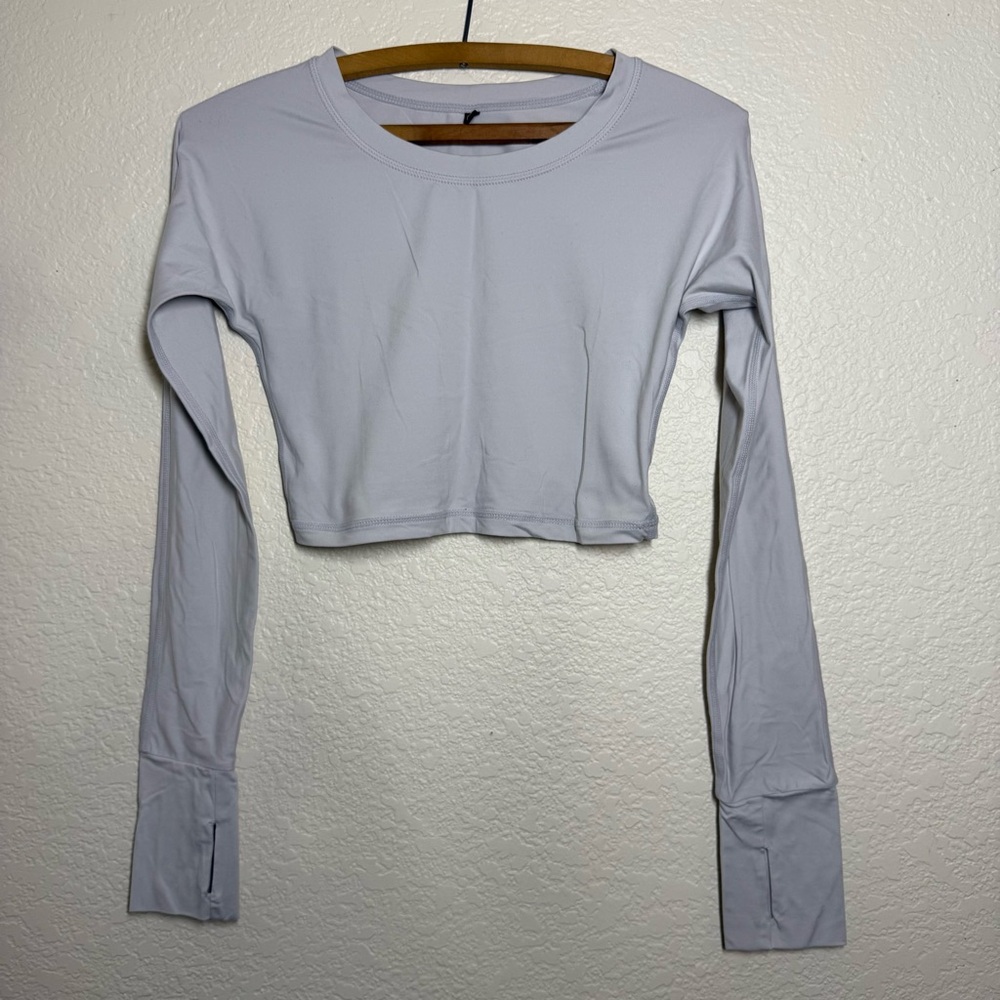 P'tula Gray Cropped Long Sleeve